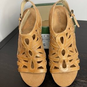 Josef Seibel Camel - Ruth 03 Open Toe Platform Sandal 9m EU 40 Leather